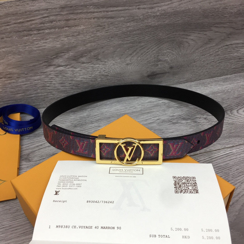 Louis Vuitton Dauphine Reversible Belt Black