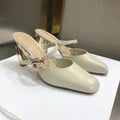 Dior Rhodes Heeled Mule Beige