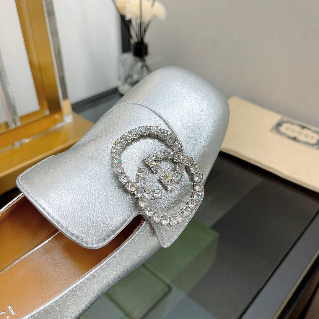 Gucci Mid-heel Pump With Horsebit Silver
