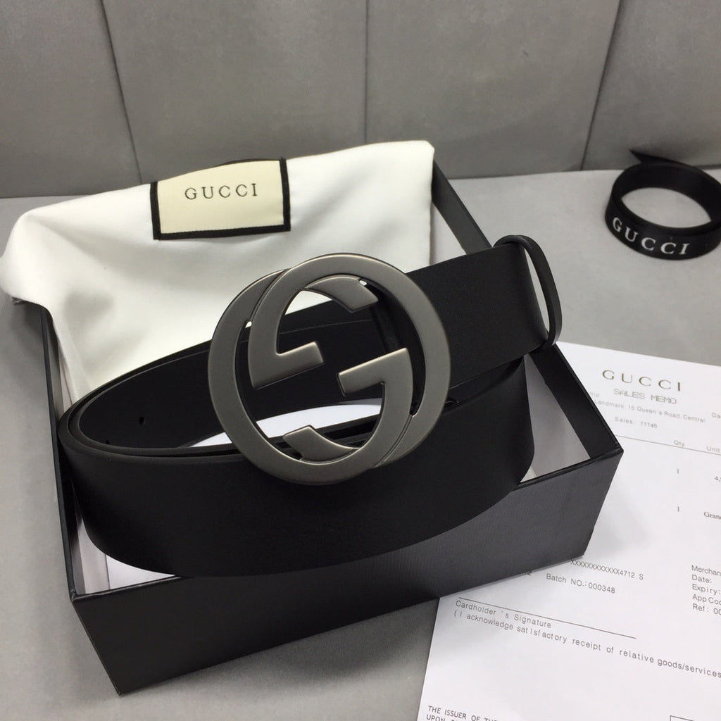 Gucci Belt With Double G Buckle Black