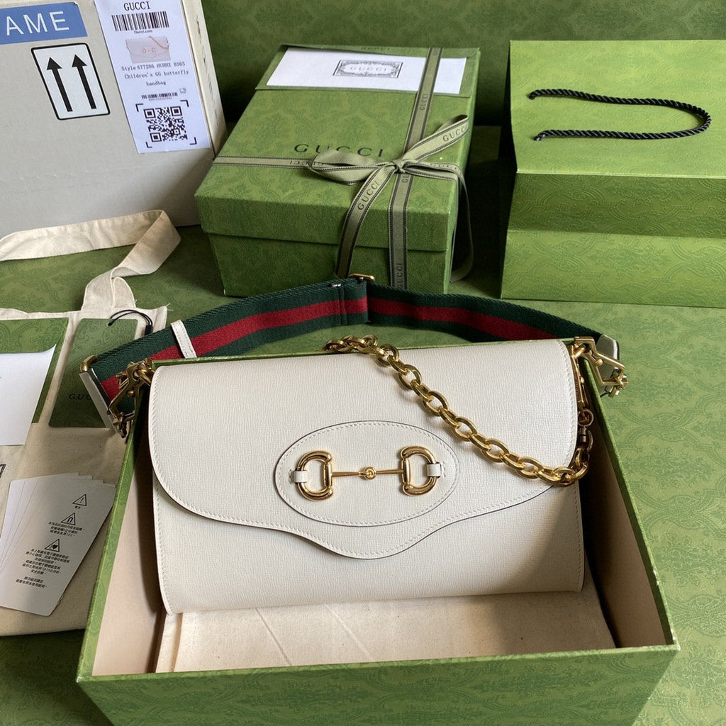 Gucci Horsebit 1955 Small Bag 26cm White