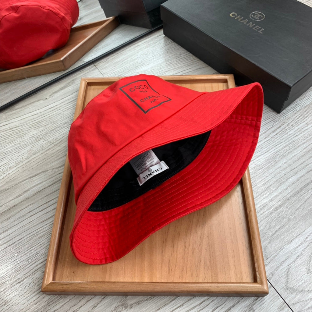 Chanel Cloche Red Hat
