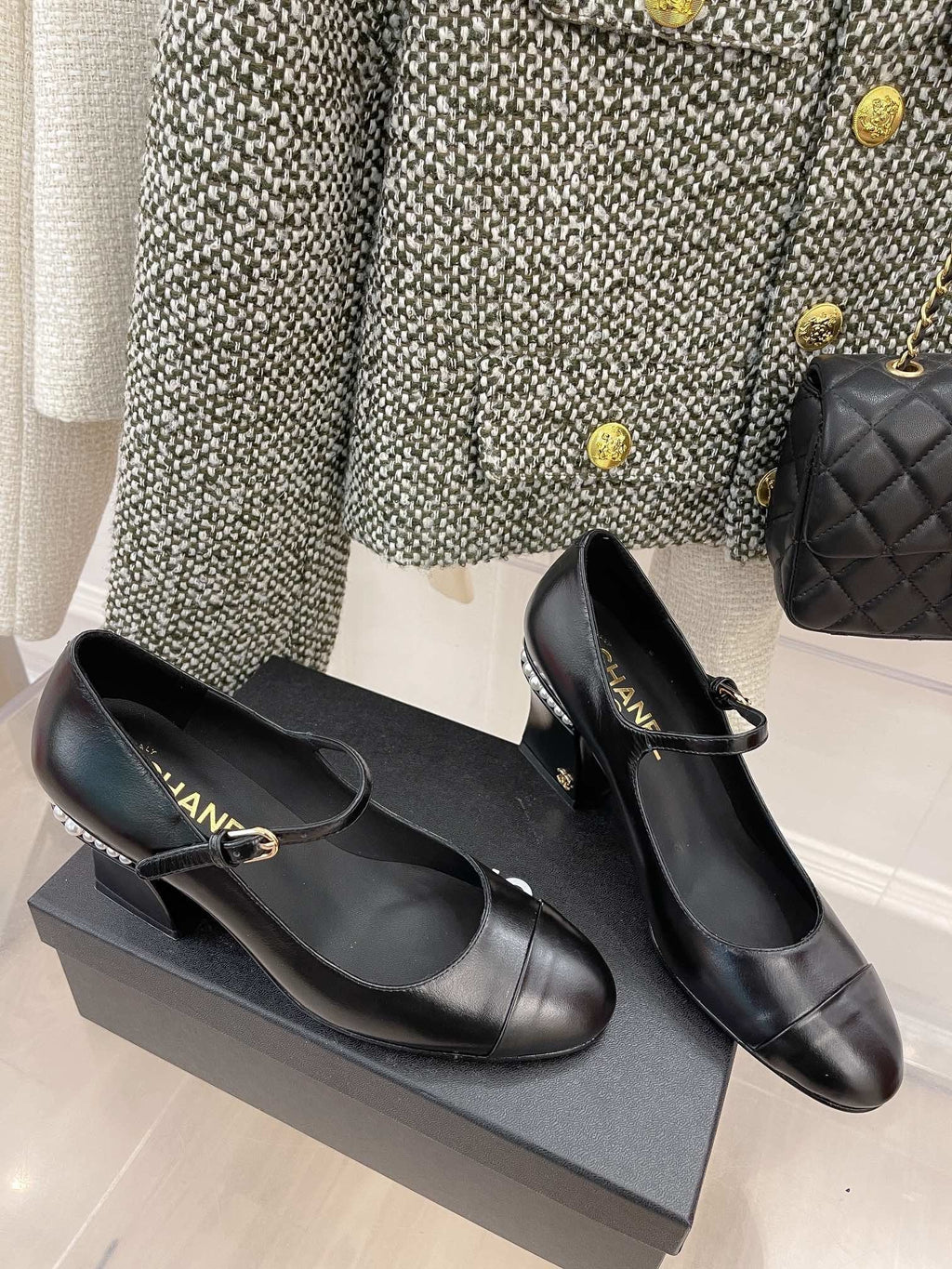 Chanel Open Shoes Black