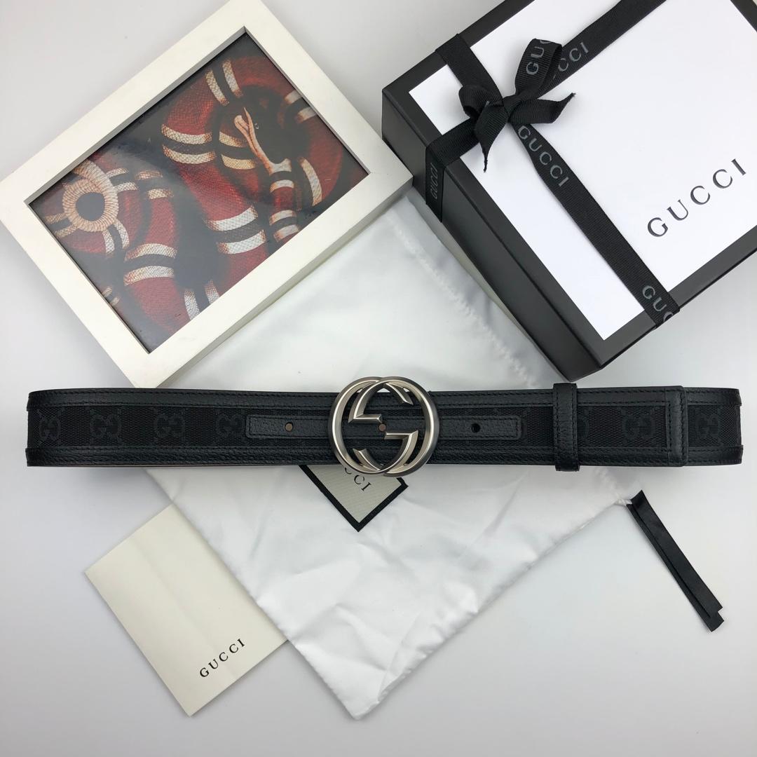 Gucci Belt With Double G Buckle Black