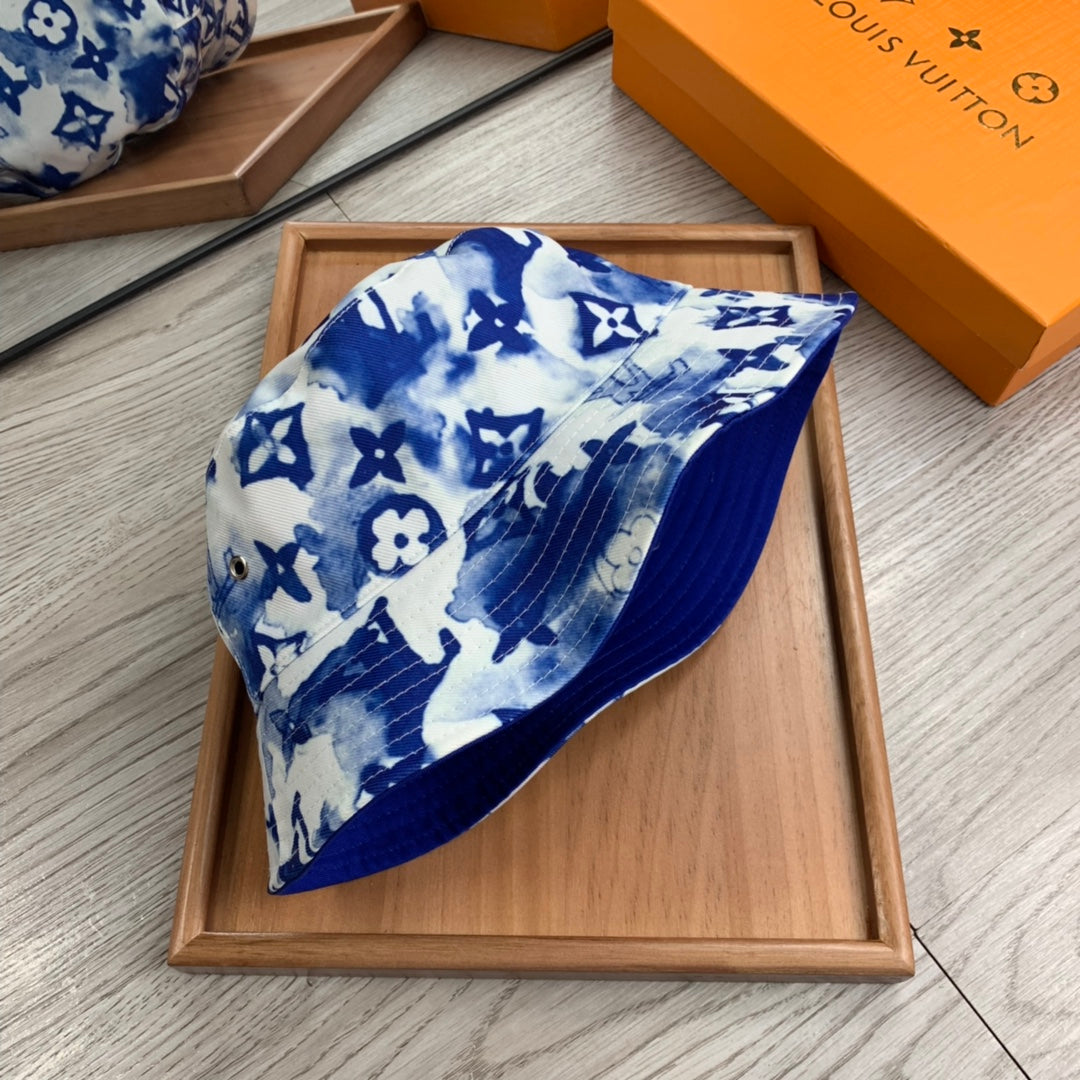 Louis Vuitton Blue Watercolor Monogram Bucket Hat