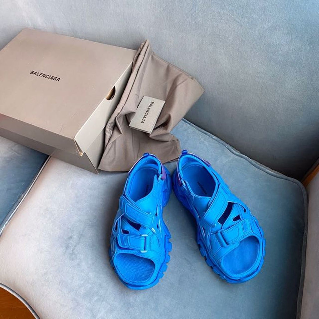 Balenciaga Open Track Velcro Sandals Spring/Summer 2020 Collection, Blue