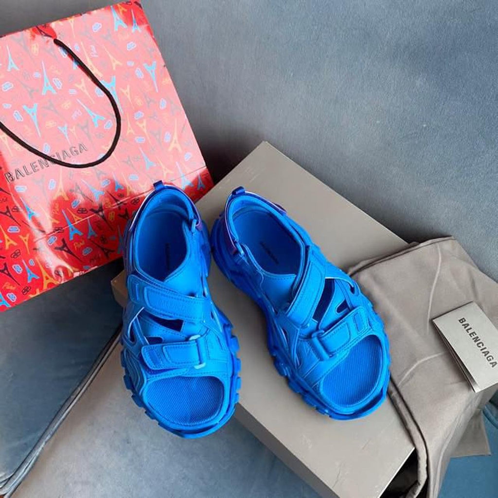 Balenciaga Open Track Velcro Sandals Spring/Summer 2020 Collection, Blue
