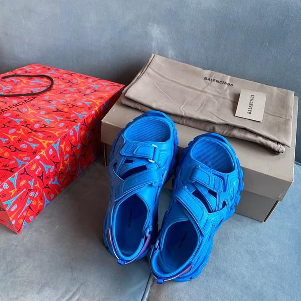 Balenciaga Open Track Velcro Sandals Spring/Summer 2020 Collection, Blue