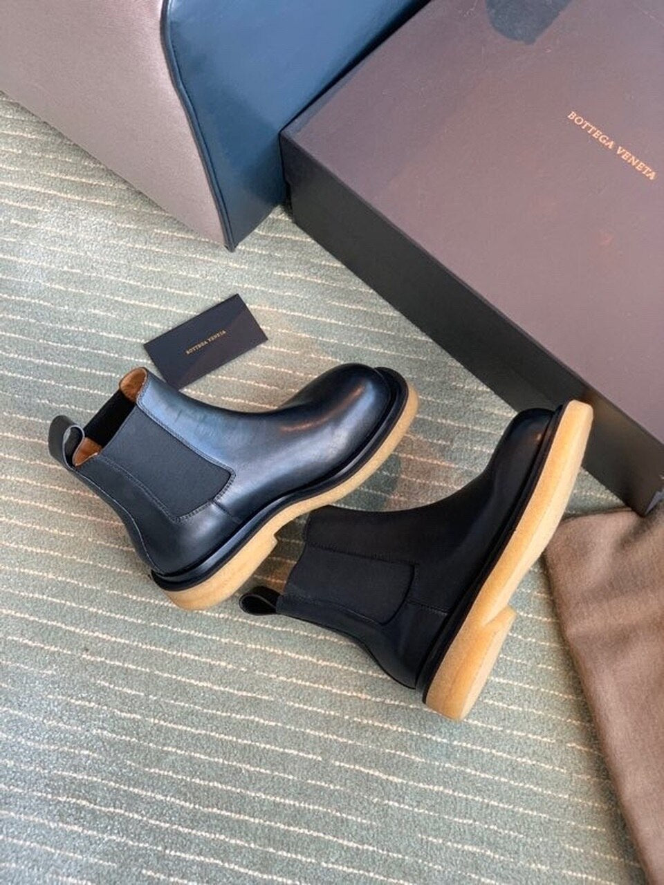 Bottega Veneta Mid Calf Booties Calfskin Leather Fall/Winter 2020 Collection, Black