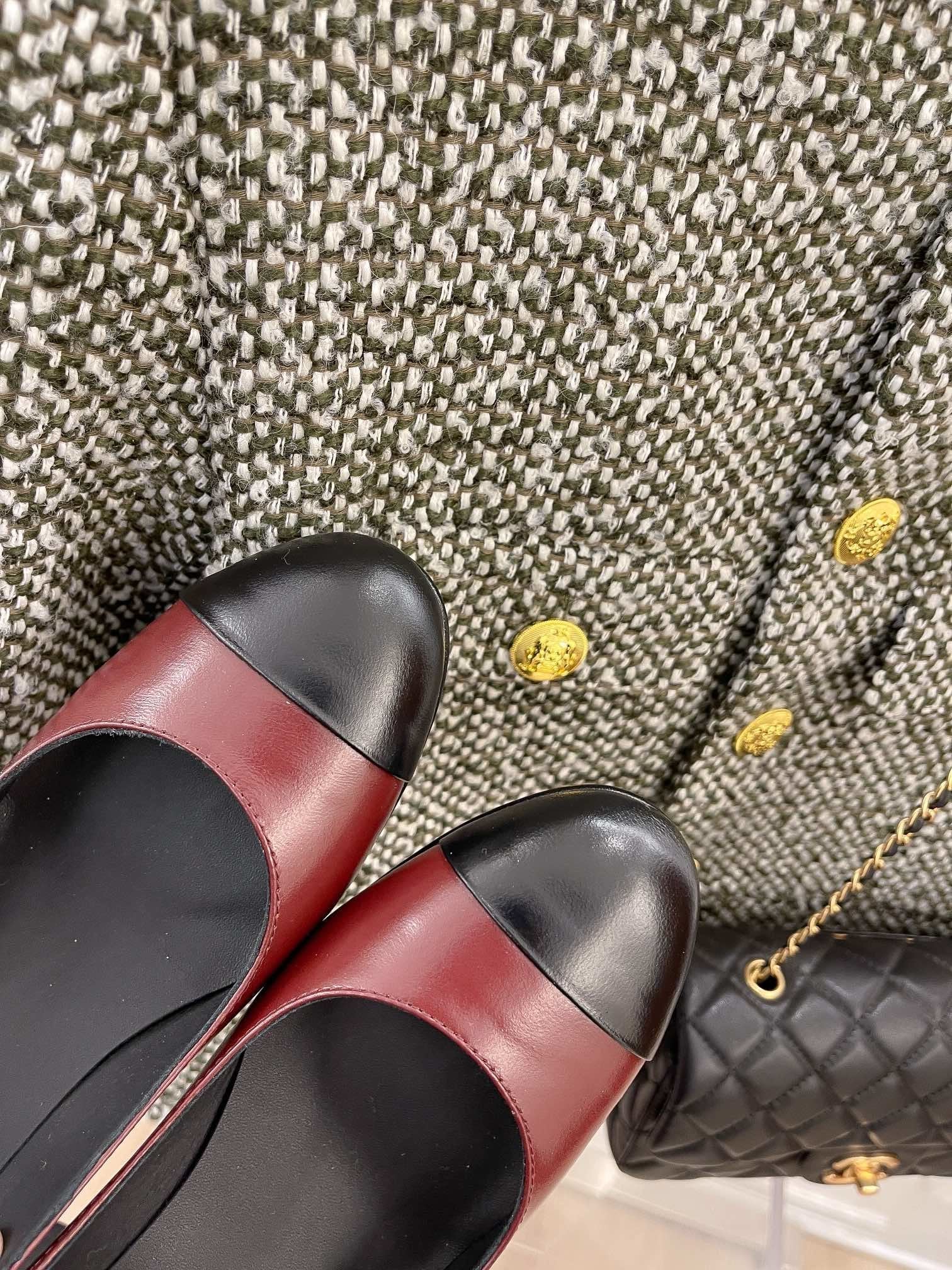 Chanel Open Shoes Red