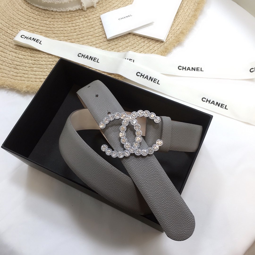 Chanel Belt With Beaded Buckle Green