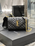 Saint Laurent Small Bag In Mix Matelasse 21cm Black