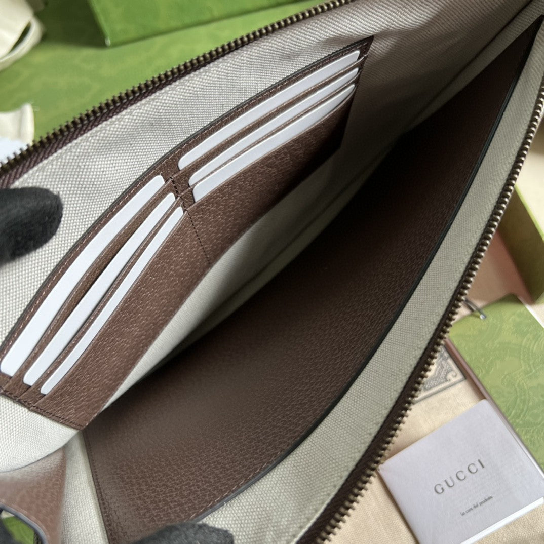 Gucci Tiger Clutch 28cm Brown