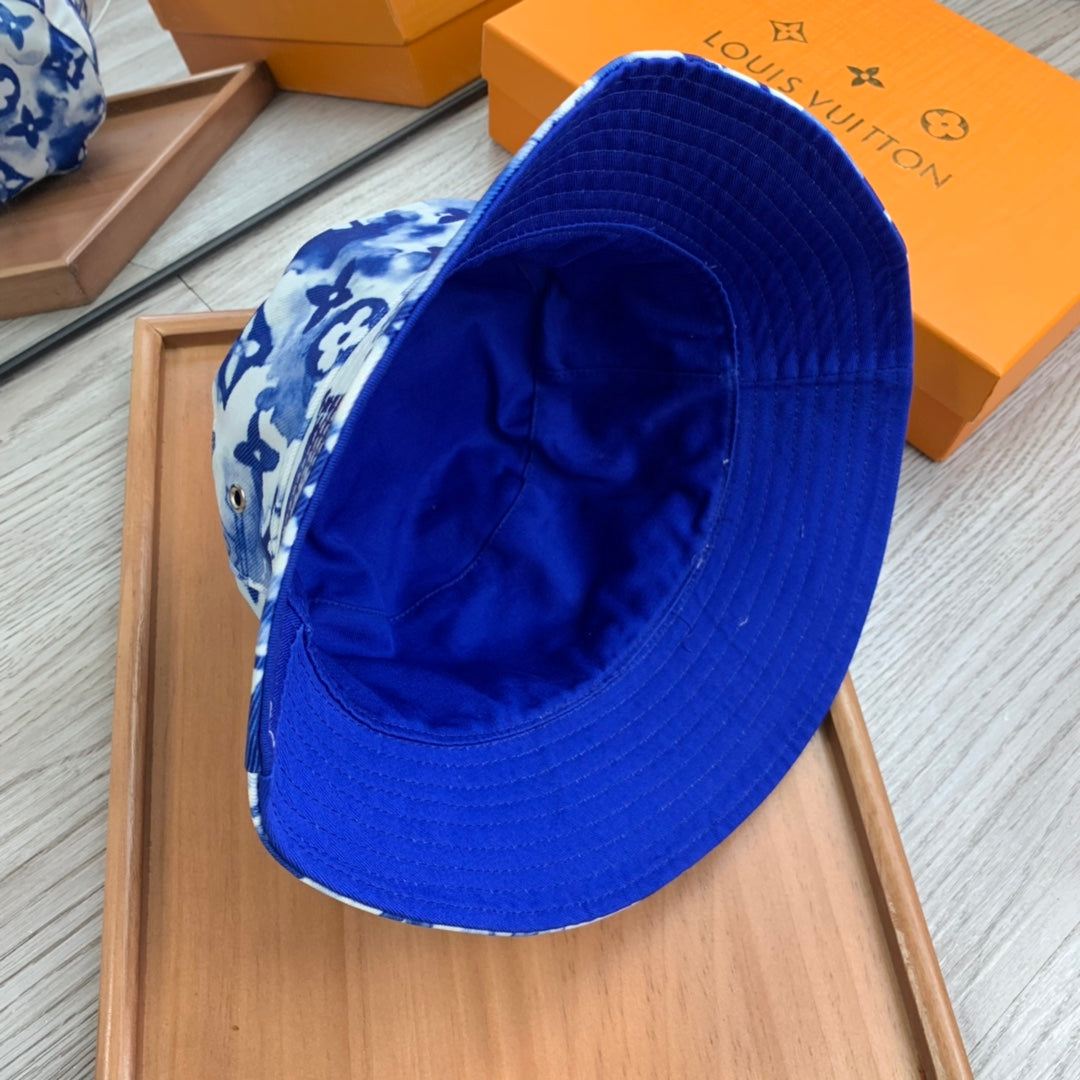 Louis Vuitton Blue Watercolor Monogram Bucket Hat