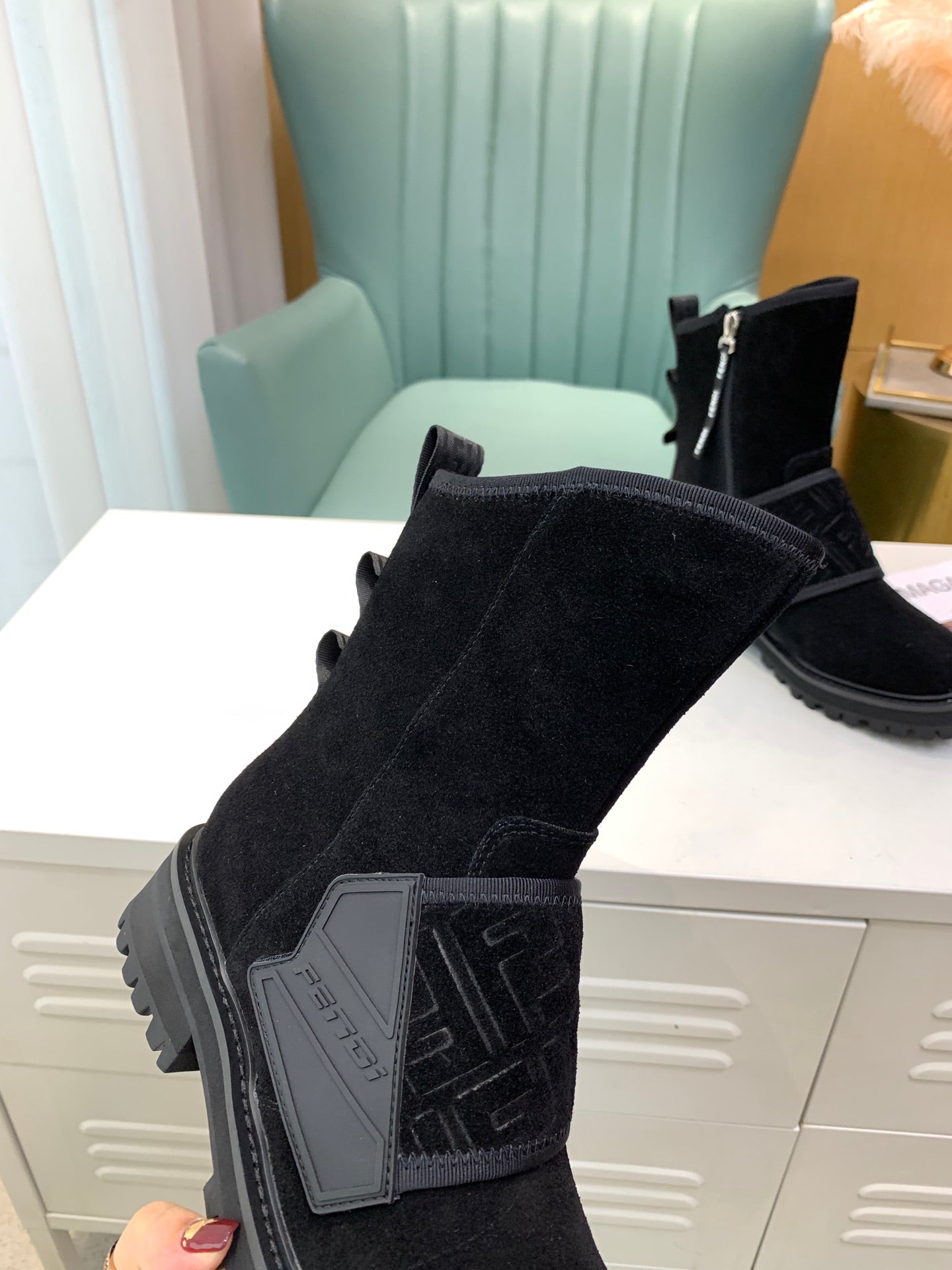 Fendi Signature Boots Black