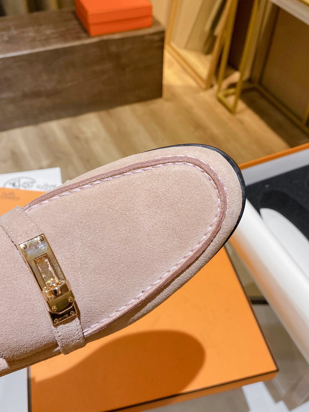 Hermes Destin Loafer Cream