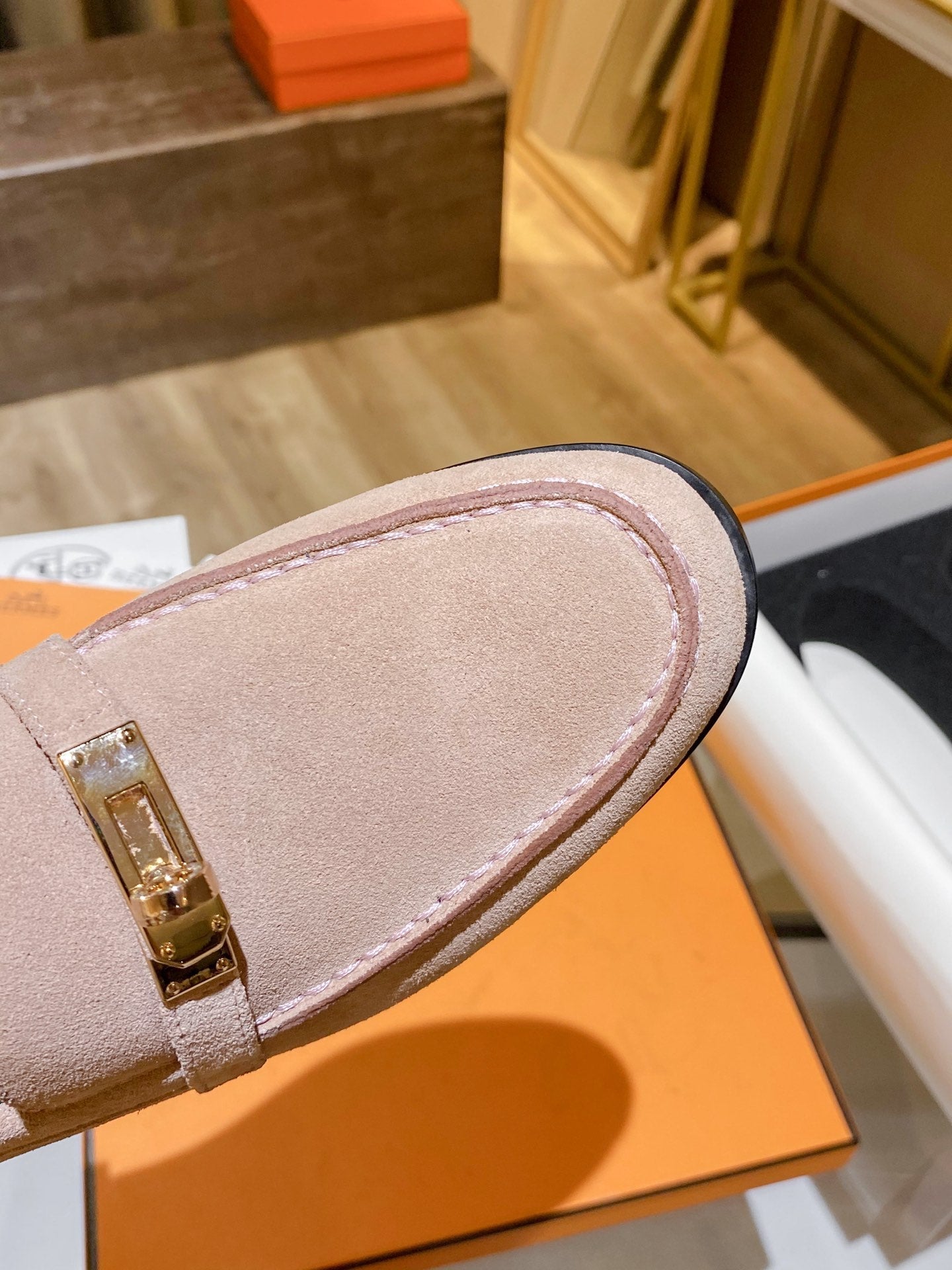 Hermes Destin Loafer Cream