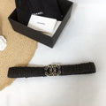 Chanel Belt With Double C Buckle Black