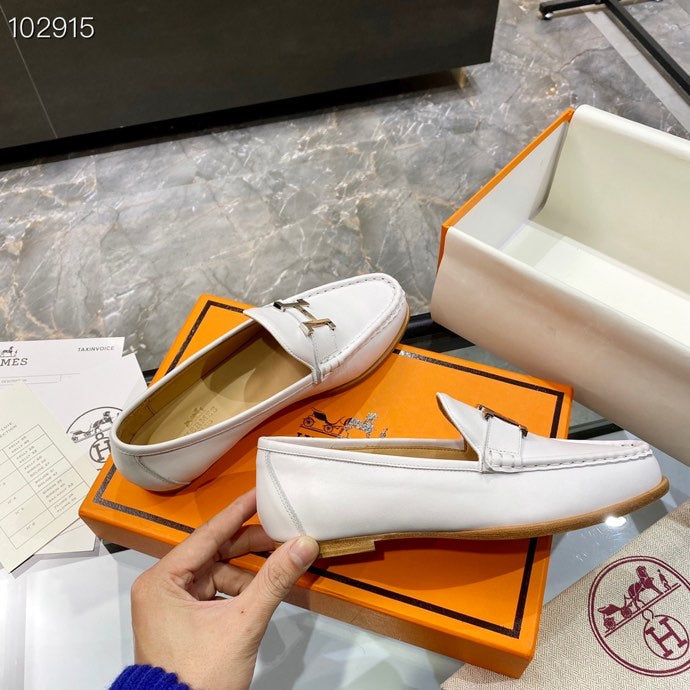 Hermes Paris Loafer White