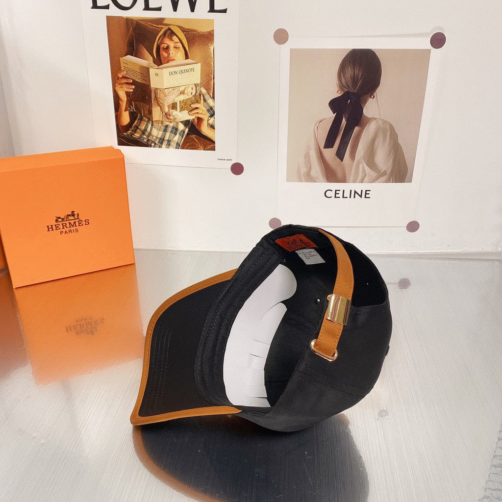 Hermes Horse Cap Black