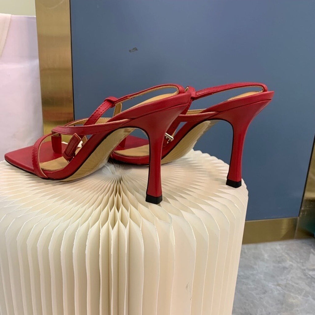 Bottega Veneta Stretch Sandals 9cm Heel Lambskin Leather Spring/Summer 2020 Collection, Burgundy