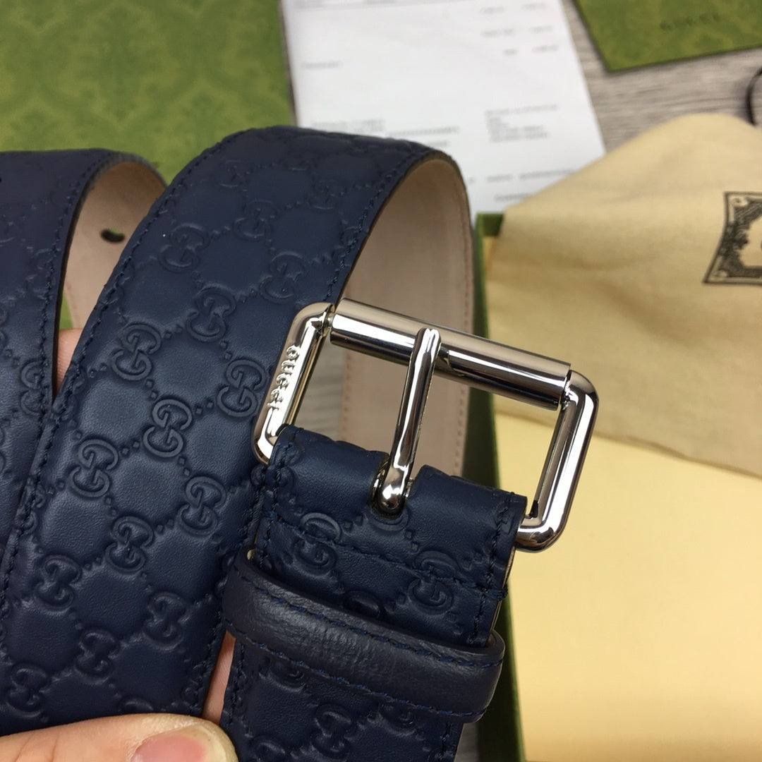 Gucci Belt With Square Buckle Blue