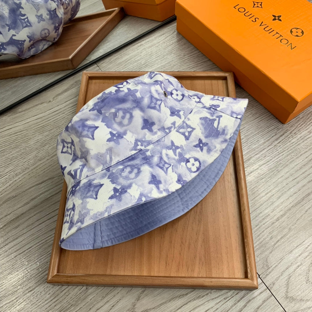Louis Vuitton Light Blue Watercolor Monogram Bucket Hat