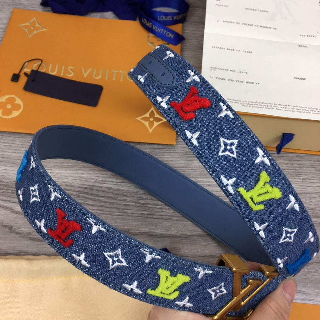 Louis Vuitton New Wave Belt Blue