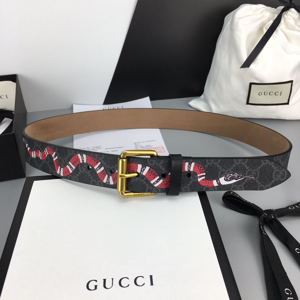 Gucci Belt With Square Buckle Black