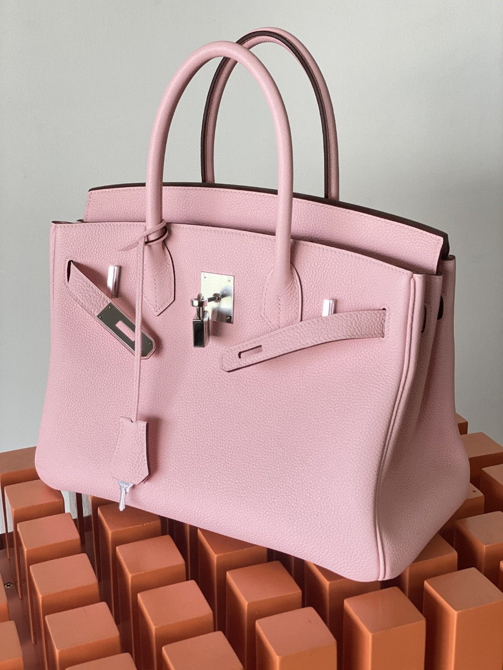 Hermes Birkin 30 Nata Swift Silver Hardware Pink