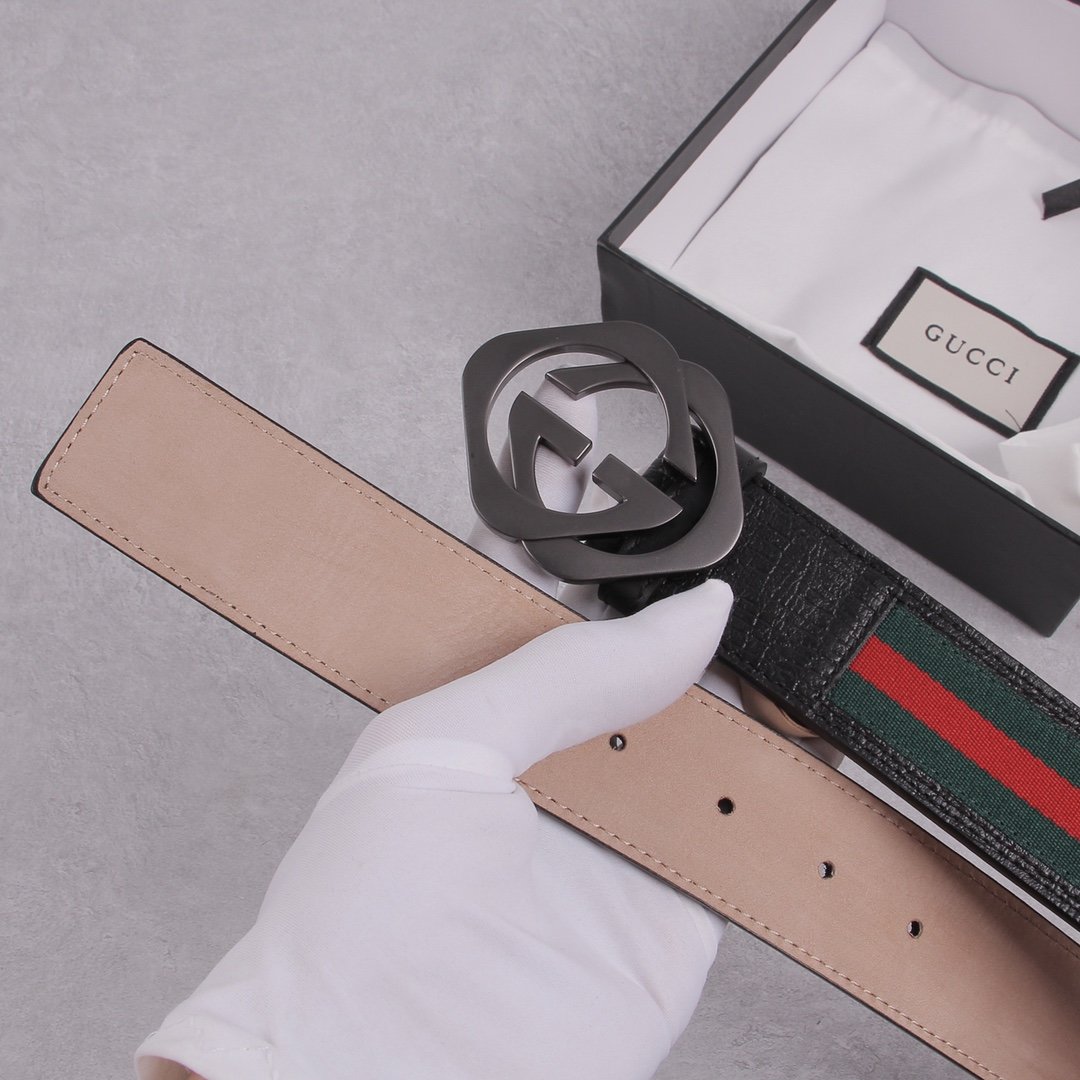 Gucci Belt With Double G Buckle Black