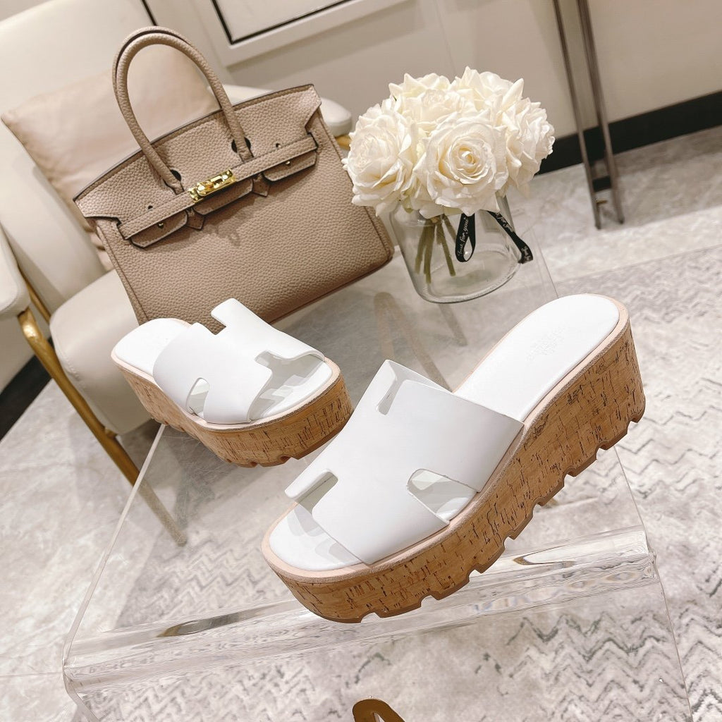 Hermes Eze 30 Sandal White
