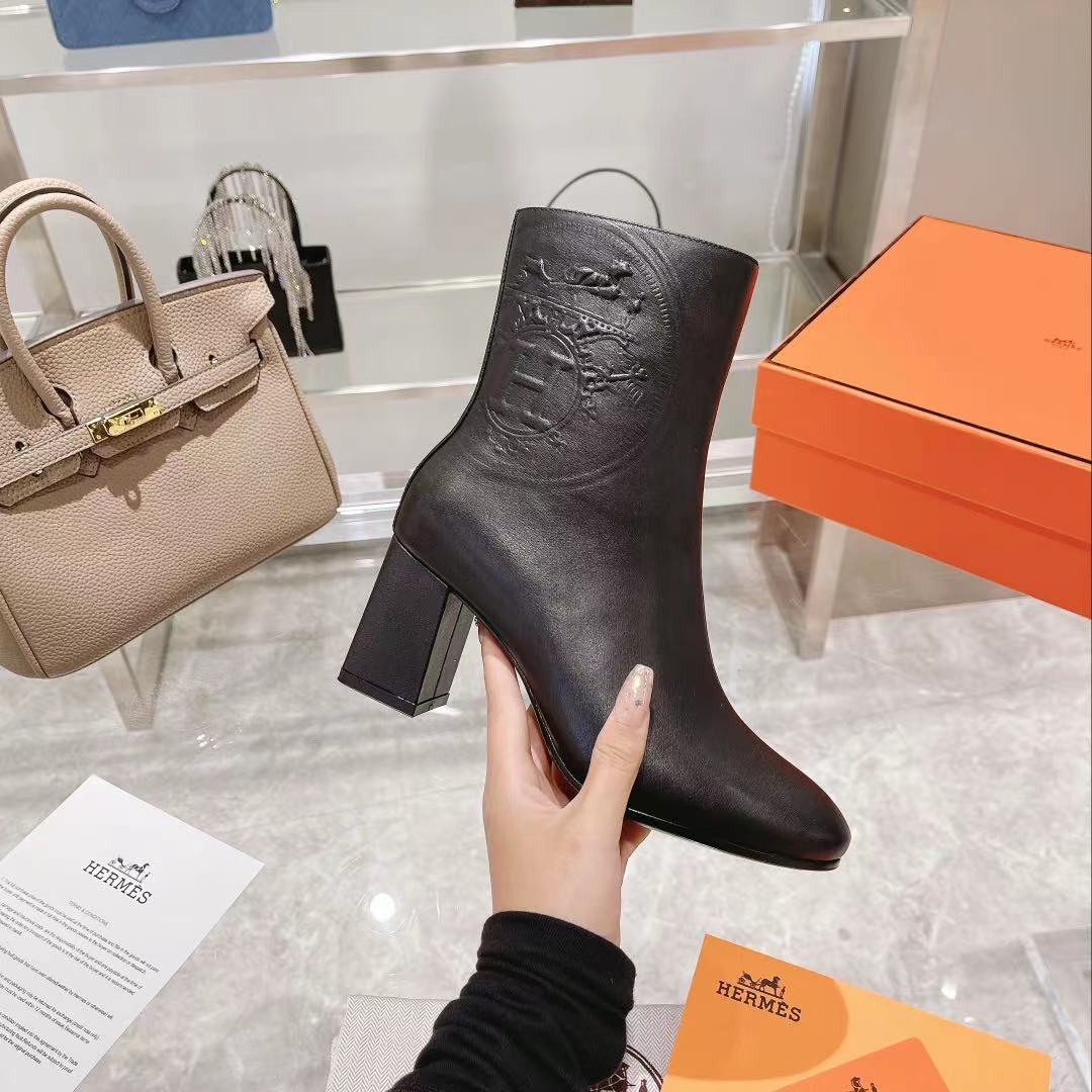 Hermes Saint Germain Ankle Boot Black