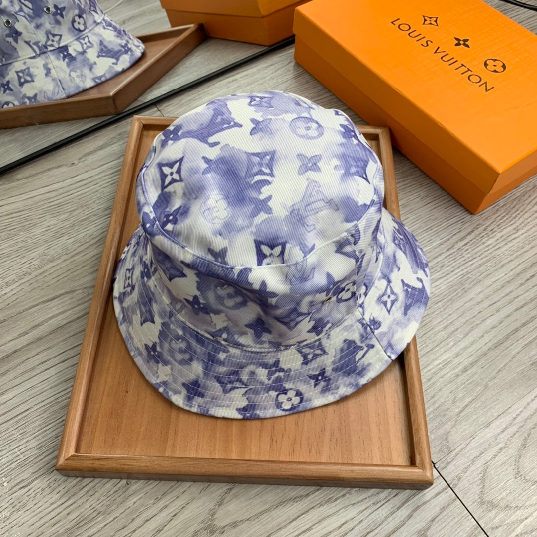 Louis Vuitton Light Blue Watercolor Monogram Bucket Hat