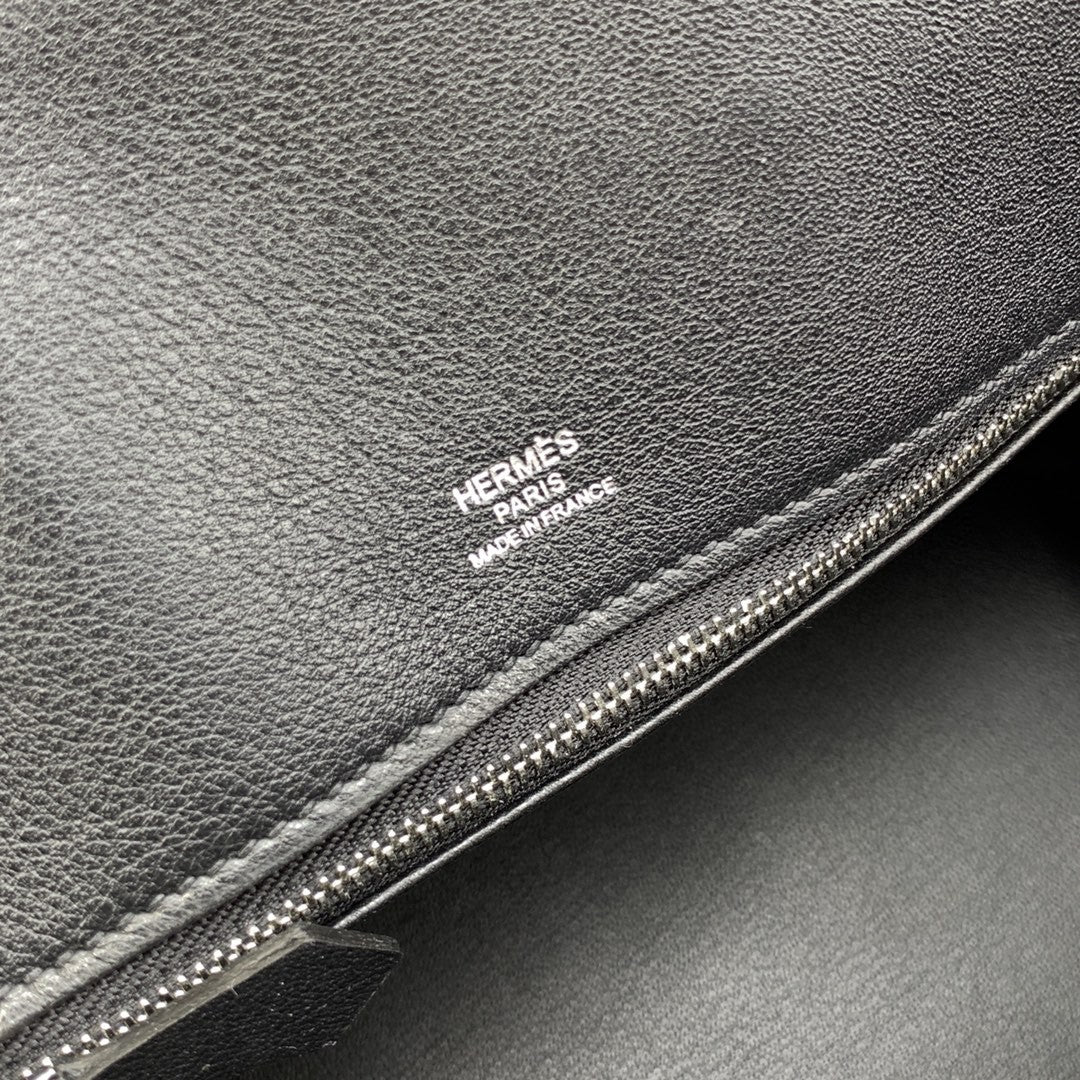 Hermes Etoupe Shadow Birkin 25 Black