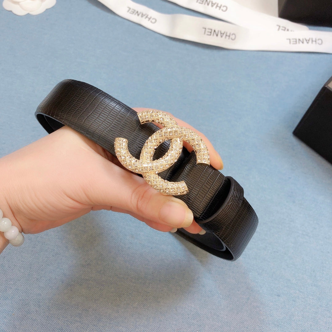 Chanel Belt With Beaded Buckle Brown