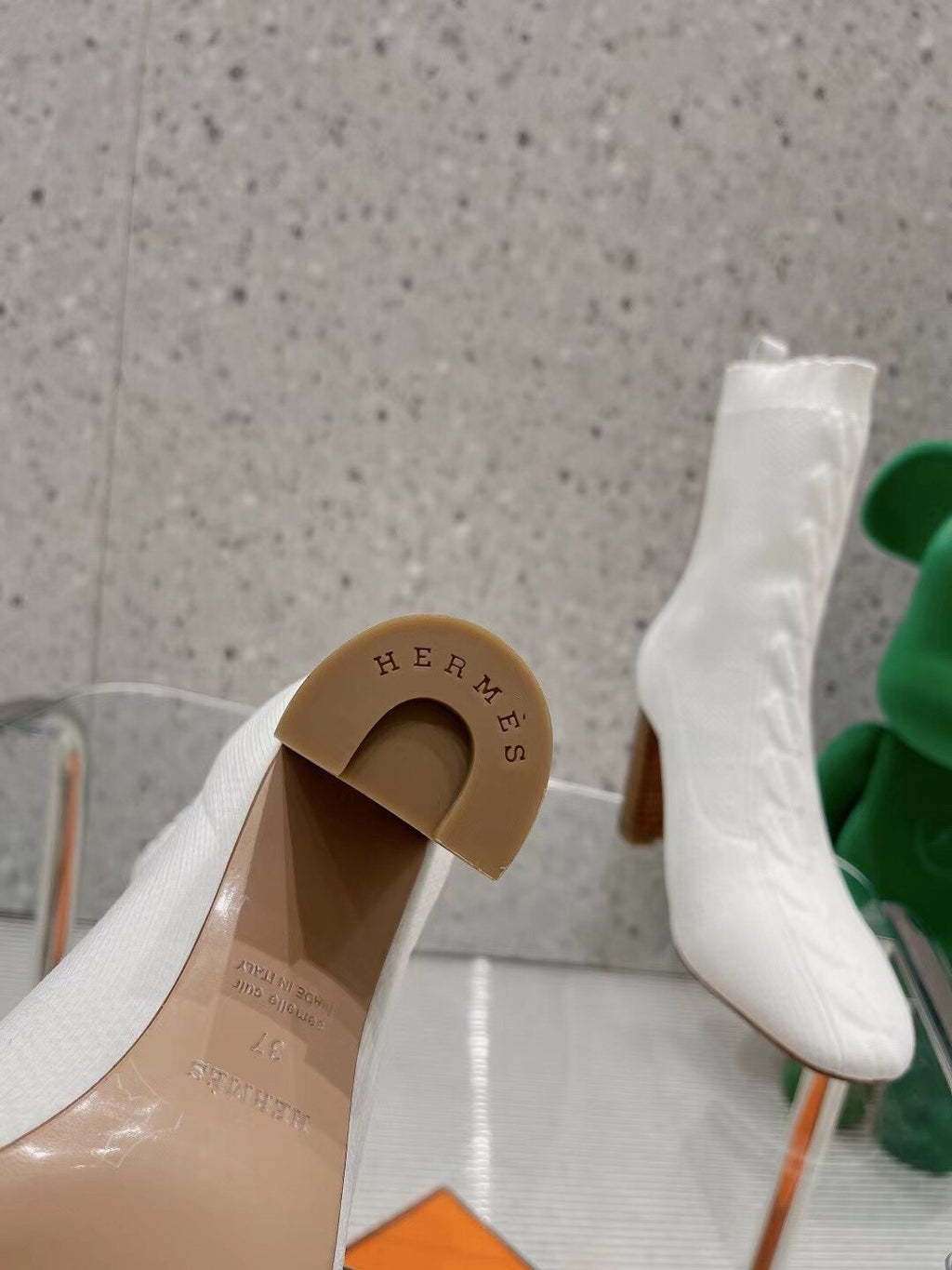 Hermes Volver 90 Ankle Boot White