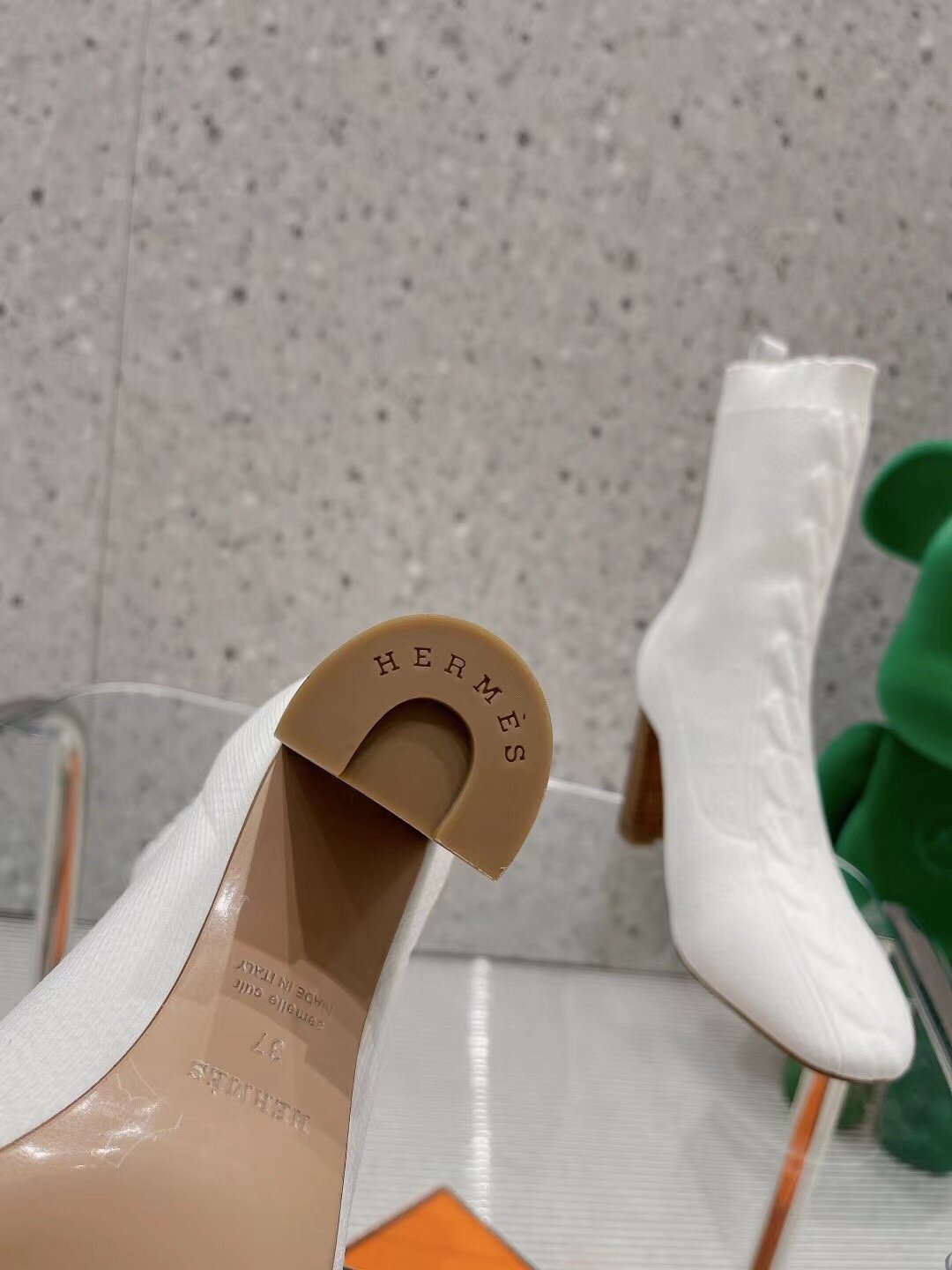 Hermes Volver 90 Ankle Boot White