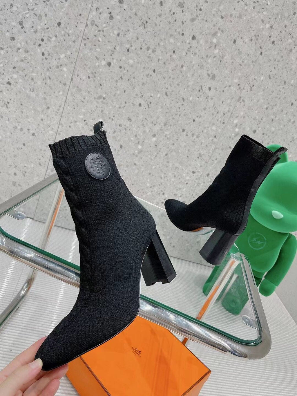 Hermes Volver 90 Ankle Boot Black