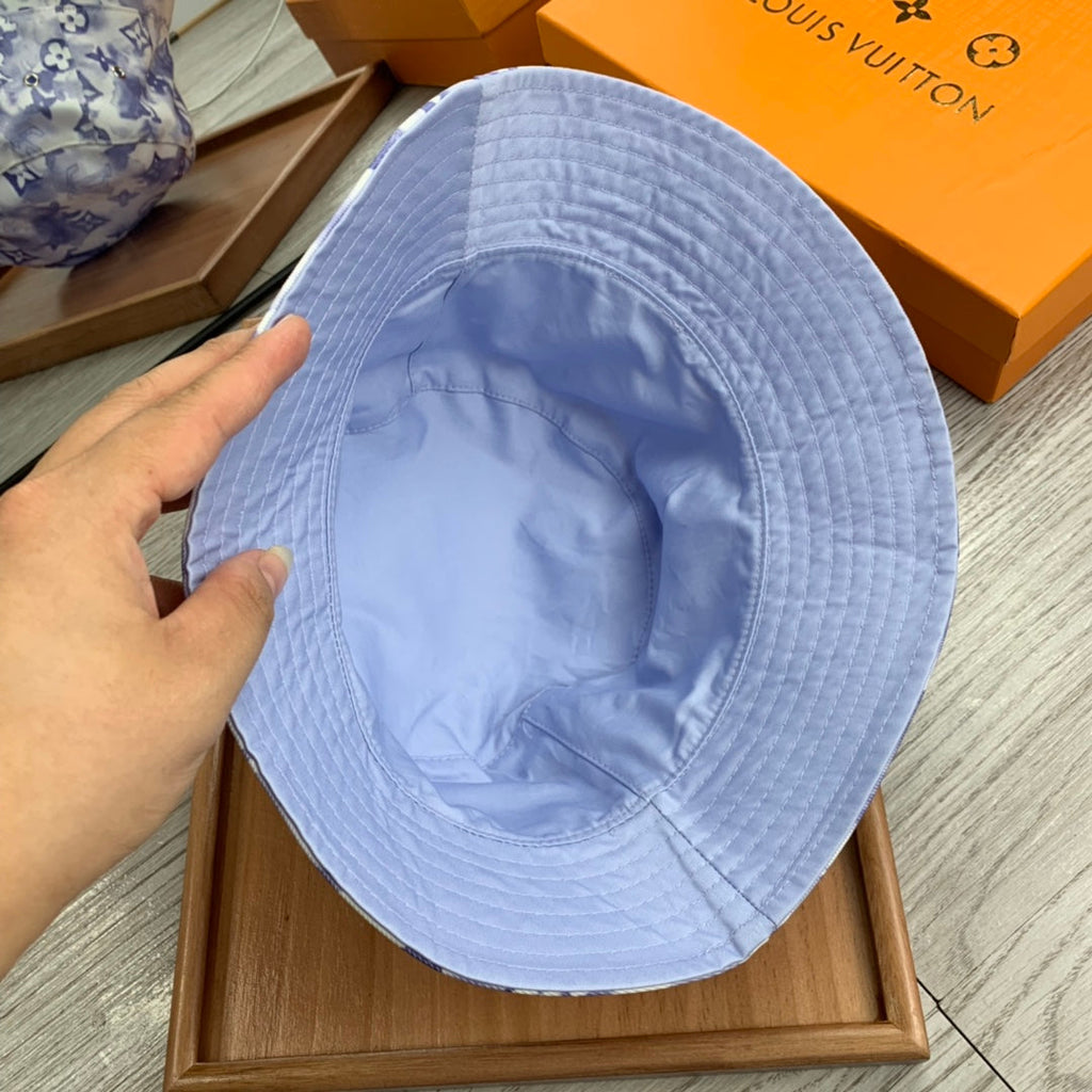 Louis Vuitton Light Blue Watercolor Monogram Bucket Hat