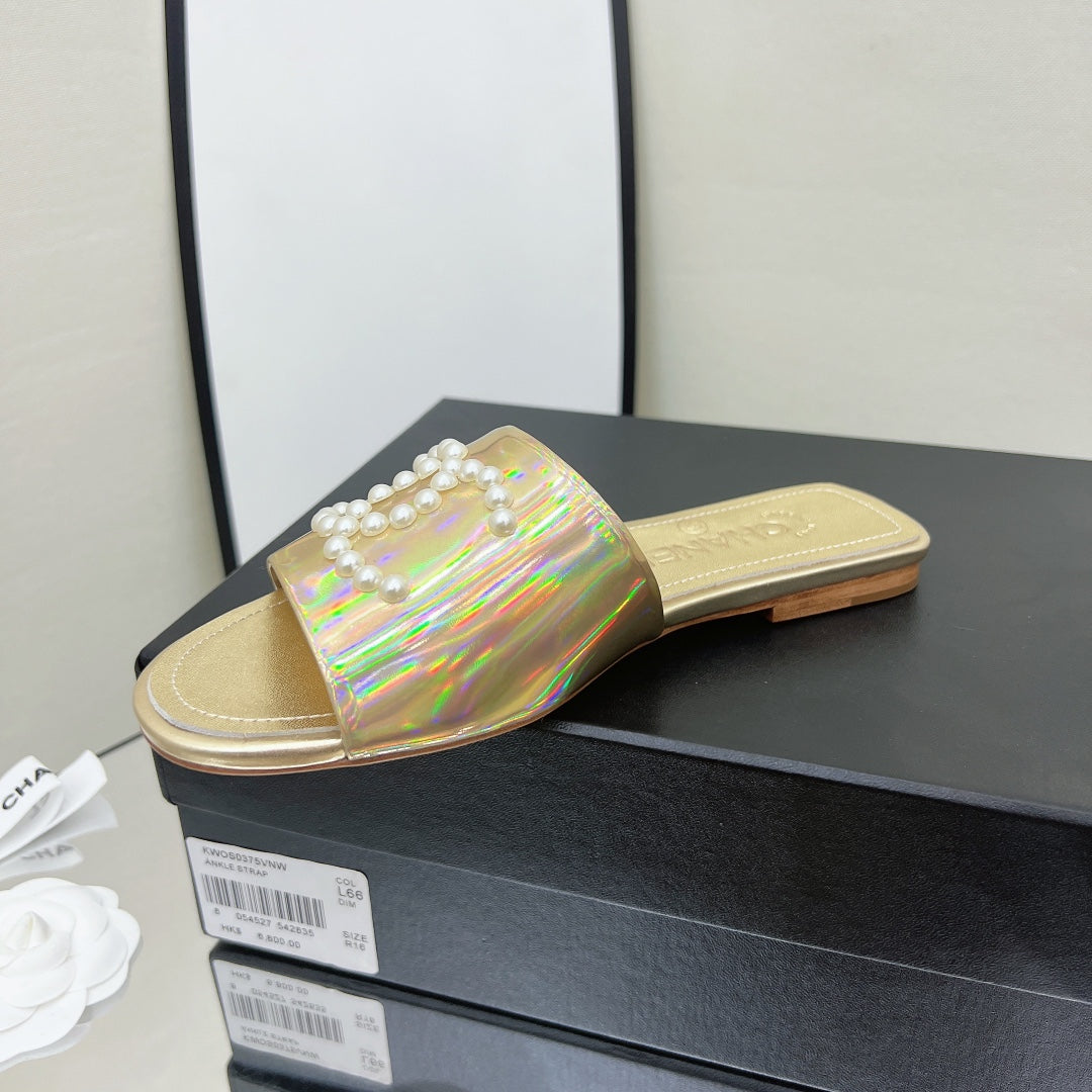 Chanel Sandals Gold