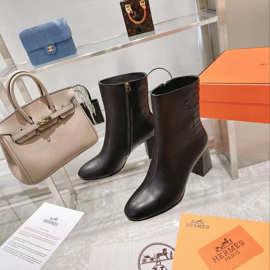 Hermes Saint Germain Ankle Boot Black