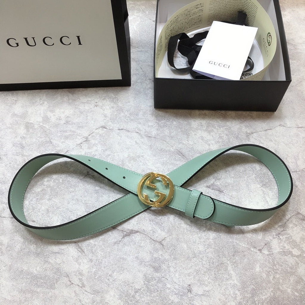 Gucci Belt With Double G Buckle Green