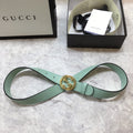 Gucci Belt With Double G Buckle Green