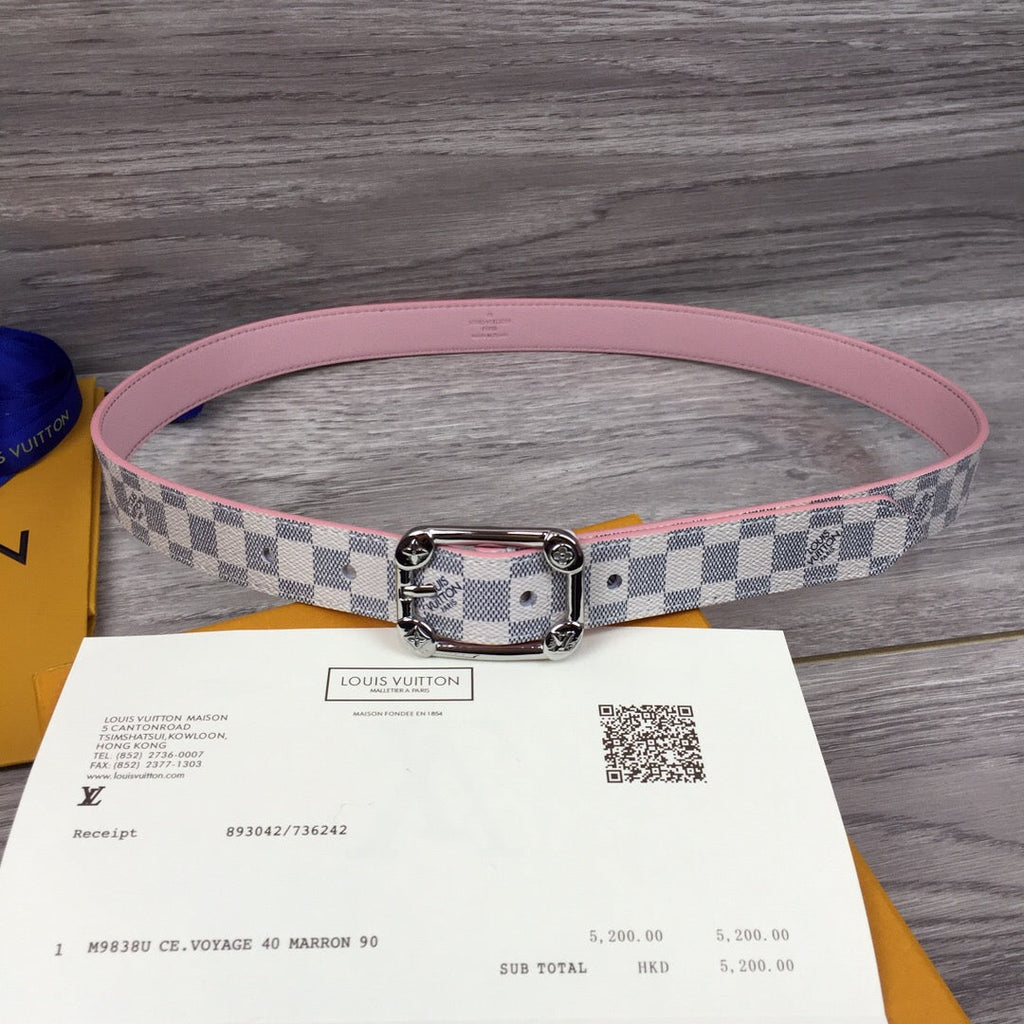 Louis Vuitton LV Malletier Belt White