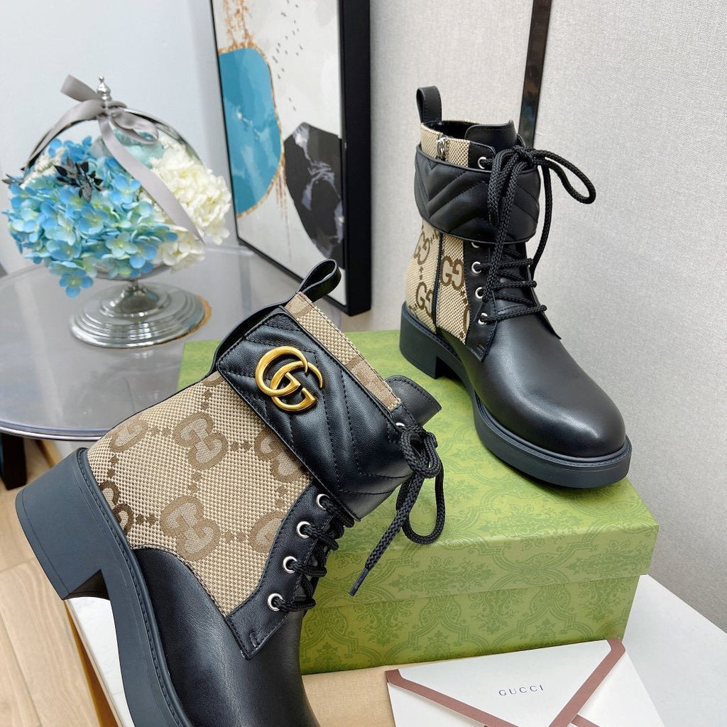 Gucci Ankle Boots With Double G Brown
