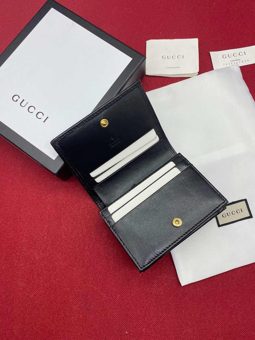 Gucci Horsebit 1955 Black Card Case 11cm