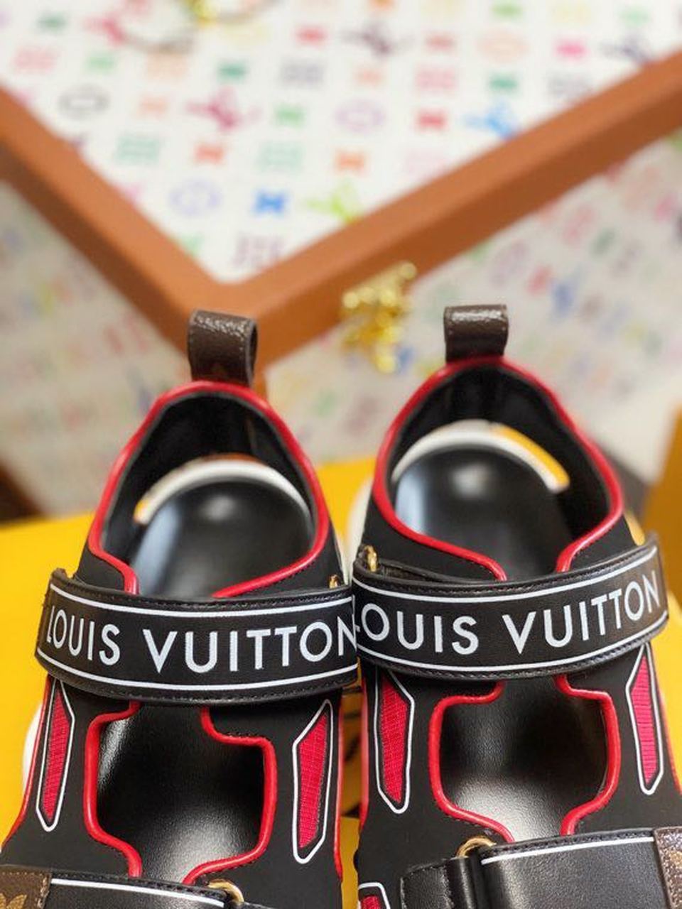 Louis Vuitton Archlight Sandals Calfskin Leather Spring/Summer Collection Red