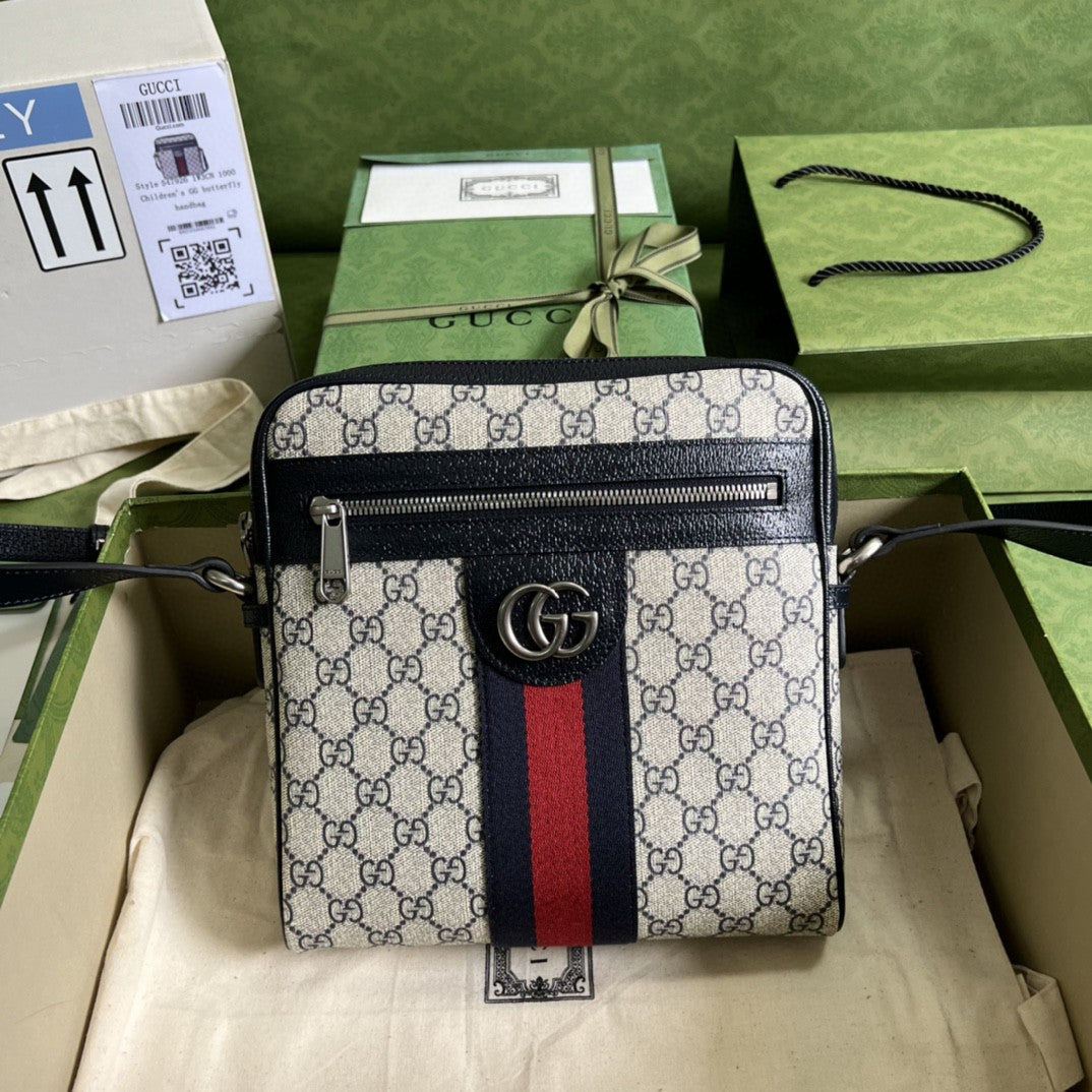 Gucci Ophidia GG Small Messenger Bag 24cm Beige