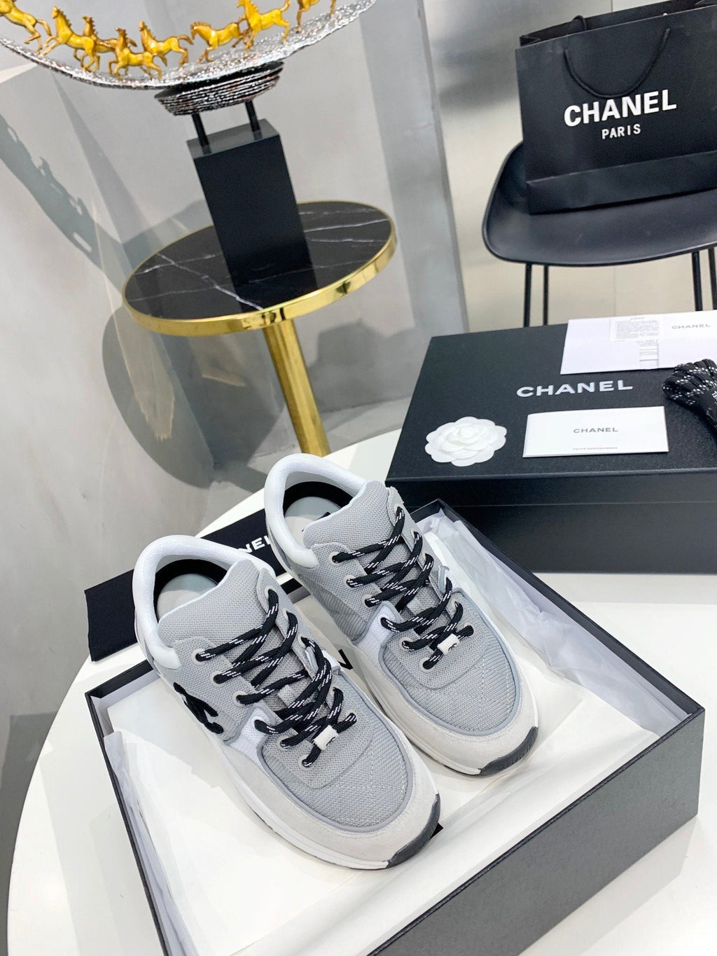 Chanel Trainers Sneakers Grey
